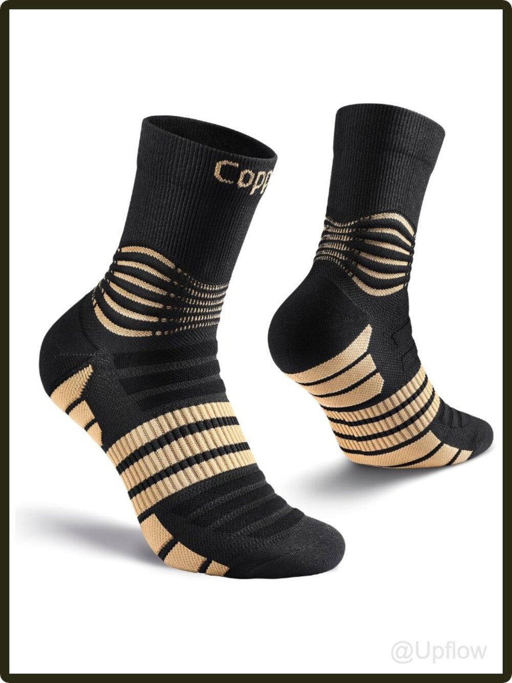 Women's Men's Compression Socks 20-30 mmHg Copper Infused Pain Relief 1 Pair